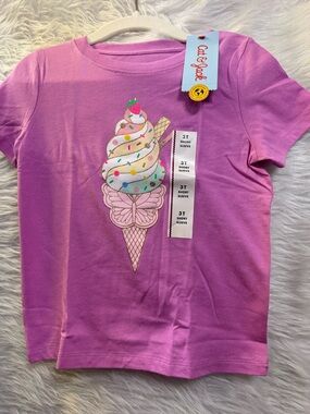Cat & Jack Purple-Pink Ice Cream Graphic Tee